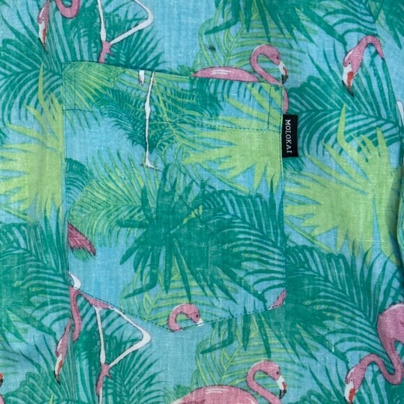 Molokai Surf Co. Men's Hawaiian Shirt Size Large - Picture 3 of 4
